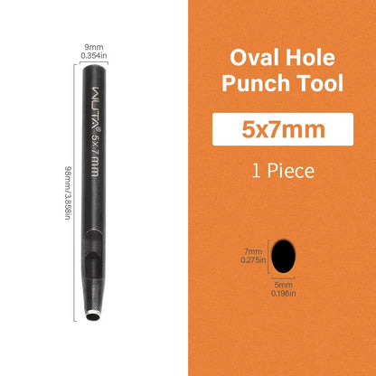 Oval Hole Punch Leather Punching Craft Sharp Strike Drill Tools | WUTA