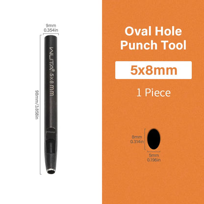 Oval Hole Punch Leather Punching Craft Sharp Strike Drill Tools | WUTA
