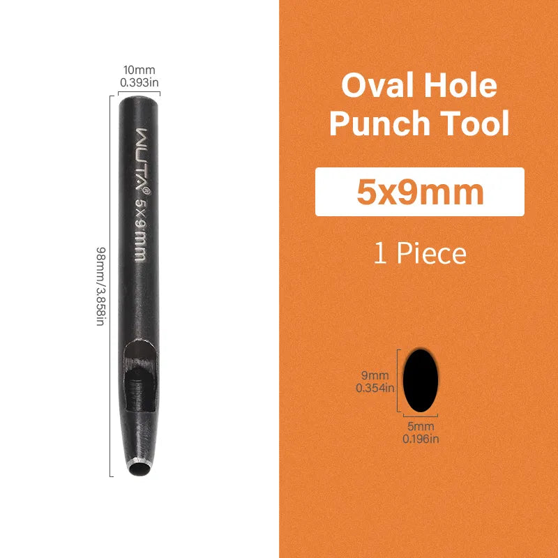 Oval Hole Punch Leather Punching Craft Sharp Strike Drill Tools | WUTA