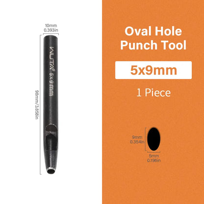 Oval Hole Punch Leather Punching Craft Sharp Strike Drill Tools | WUTA