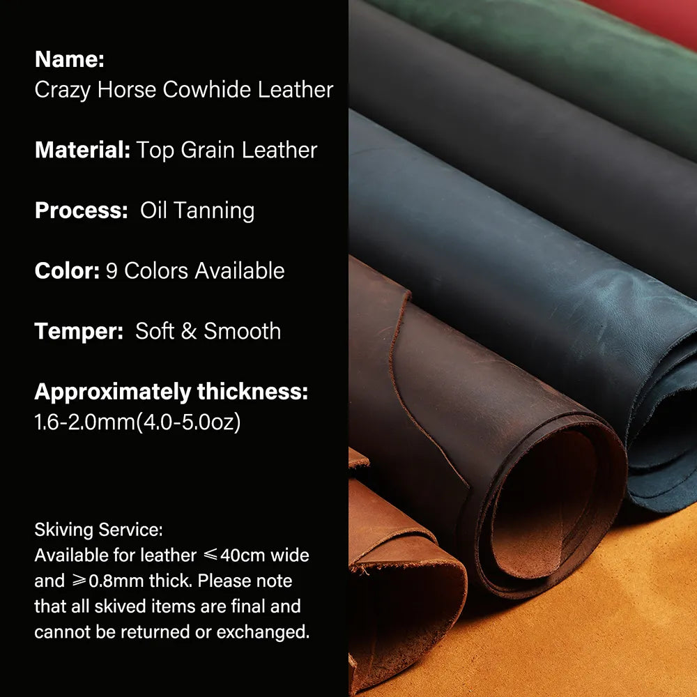Premium Cowhile Vintage Pull-Up  Crazy Horse Leather | WUTA