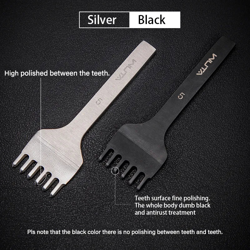High Polished Leather Chisel Tool Diamond Thorn Iron Hole Punch| WUTA