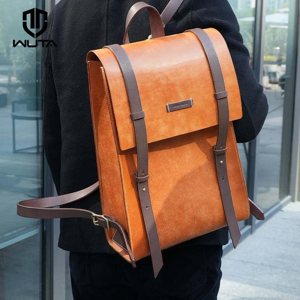 WT882 Leather Cambridge-style Retro Backpack PDF Pattern | WUTA