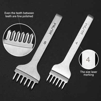 High Polished Leather Chisel Tool Diamond Thorn Iron Hole Punch| WUTA