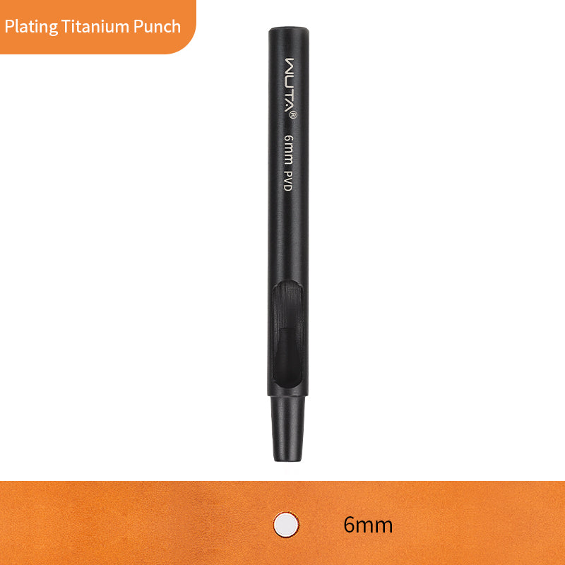 Leather Round Hole Punch Hollow Puncher Black Titanium Plated Punch Hole Tool | WUTA