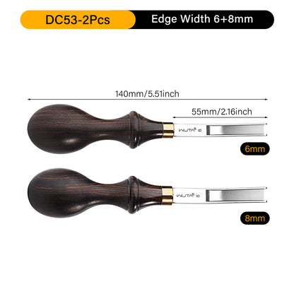 M390/DC53 Die Steel Wide Edger Skiver Edge Beveler Leather Skiving Thinning Tool | WUTA