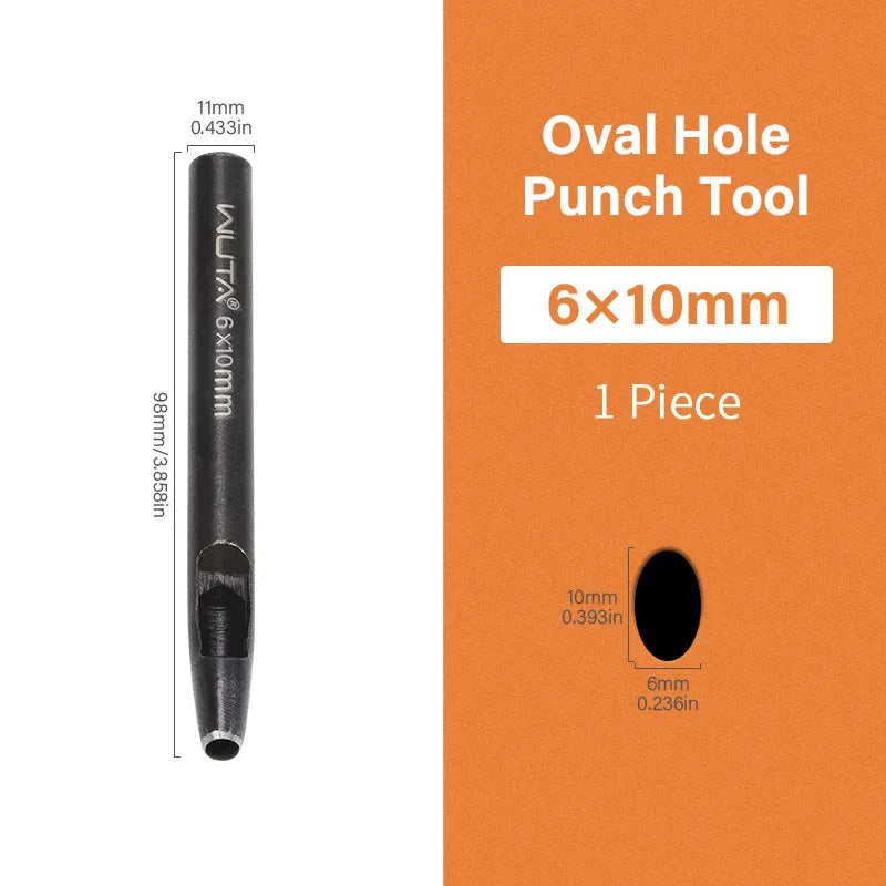 Oval Hole Punch Leather Punching Craft Sharp Strike Drill Tools | WUTA