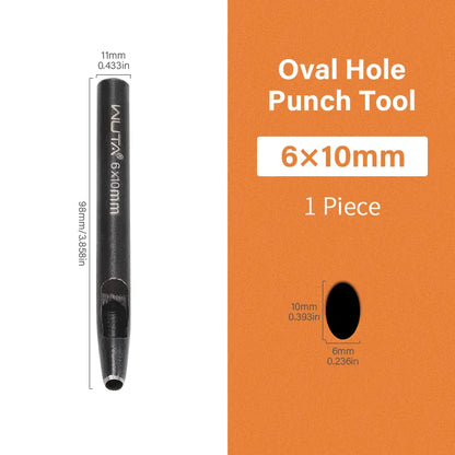 Oval Hole Punch Leather Punching Craft Sharp Strike Drill Tools | WUTA