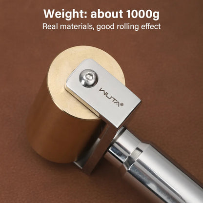 Leather Craft Brass Roller Edge Creaser Glue Laminating DIY Tools 1000g | WUTA
