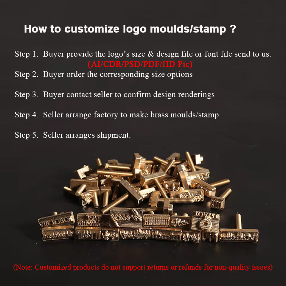 Customized Leather Brass Stamp Custom Logo Copper Mold | WUTA