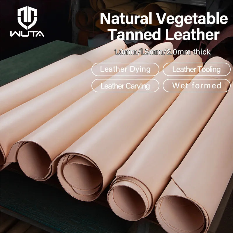Full Grain Natural Vegetable Tanned Cowhide Leather | WUTA