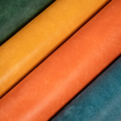 3 Sq.ft Vintage Frosted Vegetable tanned Cowhide Leather First Layer Genuine Leather | WUTA