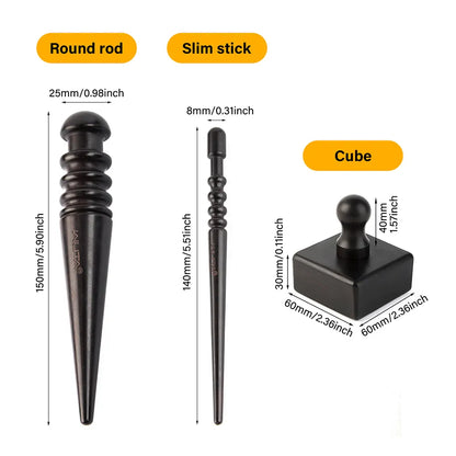 Upgrade Leather Edge Burnisher Ebony Black Wood Leather Polishing Tool Polishing Stick  | WUTA