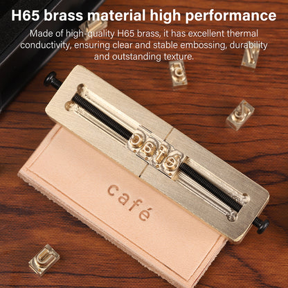 Customized French Fonts Brass Stamping Letters Kits Numbers Alphabets Symbols Characters Embossing Molds Logo for Hot Foil Stamping Machine | WUTA