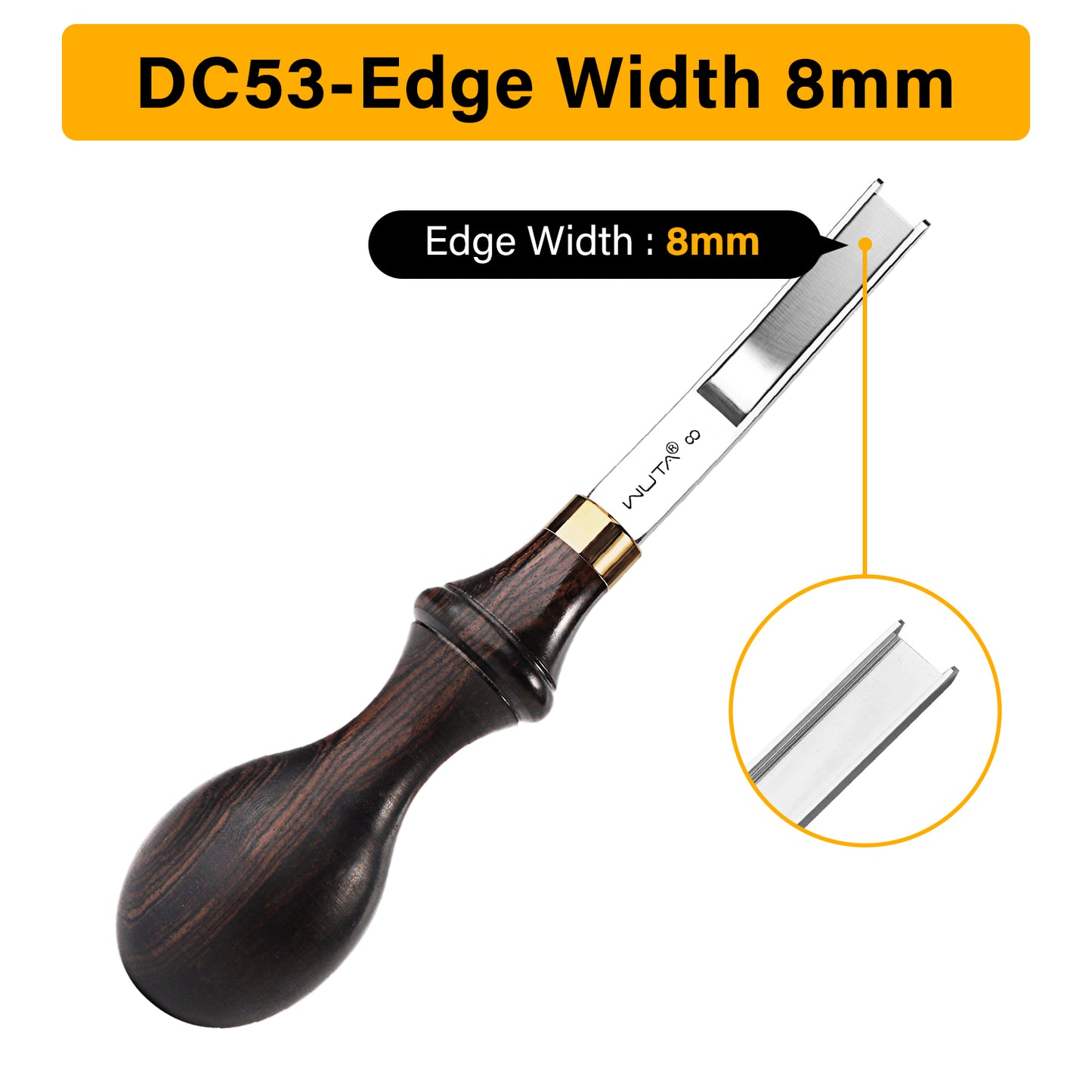 M390/DC53 Die Steel Wide Edger Skiver Edge Beveler Leather Skiving Thinning Tool | WUTA