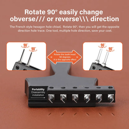 Interchangeable Adapter/ Head Accessories for Multifunctional Leather Hole Punch Pricking Iron | WUTA