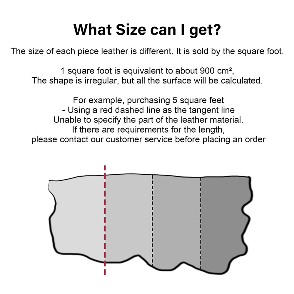 1-5 Sq.ft Irregular Cowhide Oil Waxed Vegetable Tanned Leather | WUTA