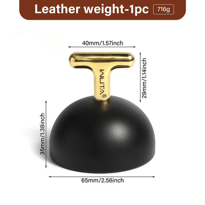 WUTA Leather Weight Paperweight 716g Titanium-Coated Stainless Steel Leathercraft Tool