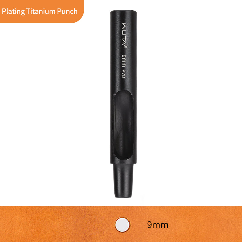 Leather Round Hole Punch Hollow Puncher Black Titanium Plated Punch Hole Tool | WUTA