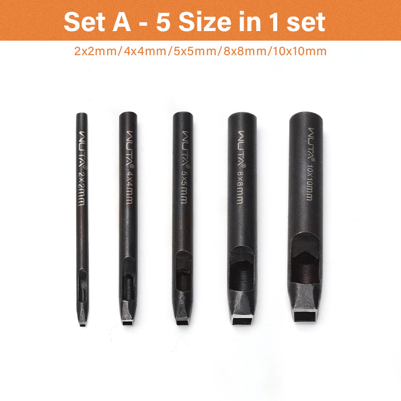Square Leather Hole Punch Set Oblong Punching Tool | WUTA