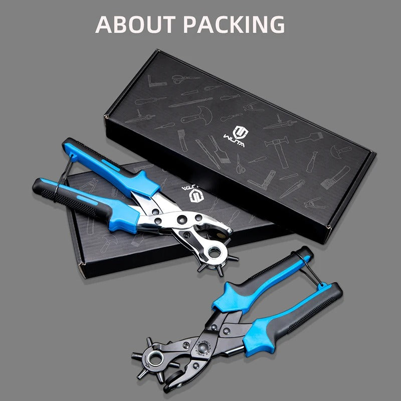 4mm Silent Spinning Heavy Duty Leather Hole Punch Stitching Hand Pliers Leather Craft Tool for Belts, Wallets, Watch Bands 4mm Silent Spinning Heavy Duty Leather Hole Punch Stitching Hand Pliers Leather Craft Tool for Belts, Wallets, Watch Bands