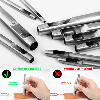 WUTA Basic 23-40mm Leather Round Hole Hollow Punch Tool