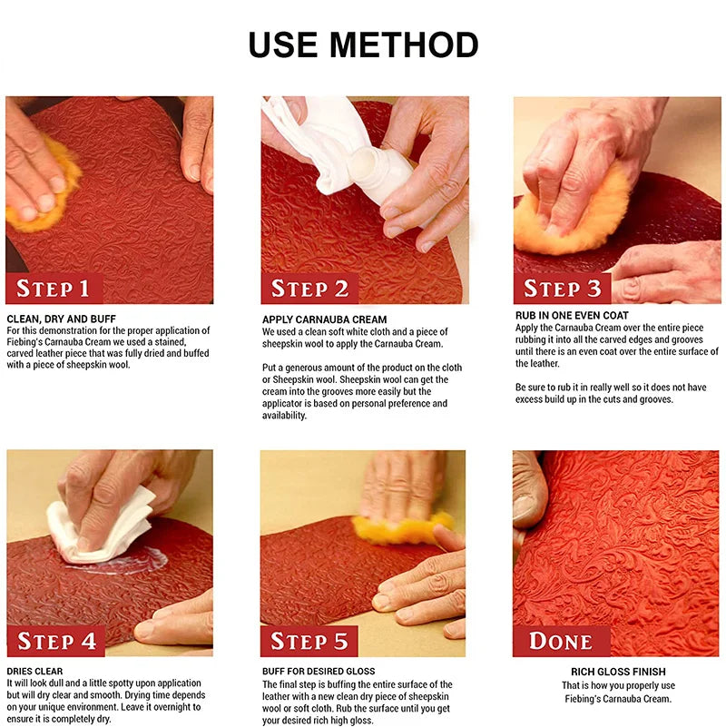 WUTA 1x30ml Leather Surface Treatment Agent Tan-Kote Leather Dye Protective Wax Finish Carnauba Creme White Foggy Waxed Coating