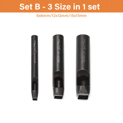 Square Leather Hole Punch Set Oblong Punching Tool | WUTA