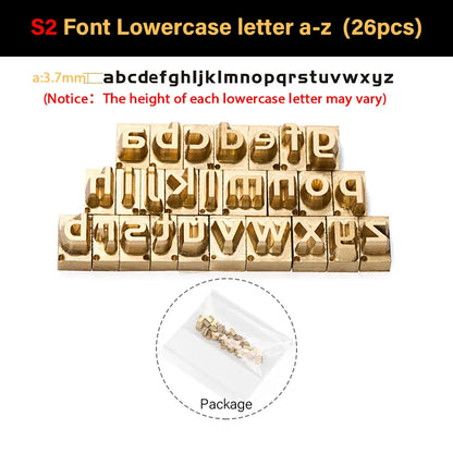Brass Stamping Letters Kits Numbers Alphabets Symbols Characters Embossing Molds Leather Stamping Tool | WUTA