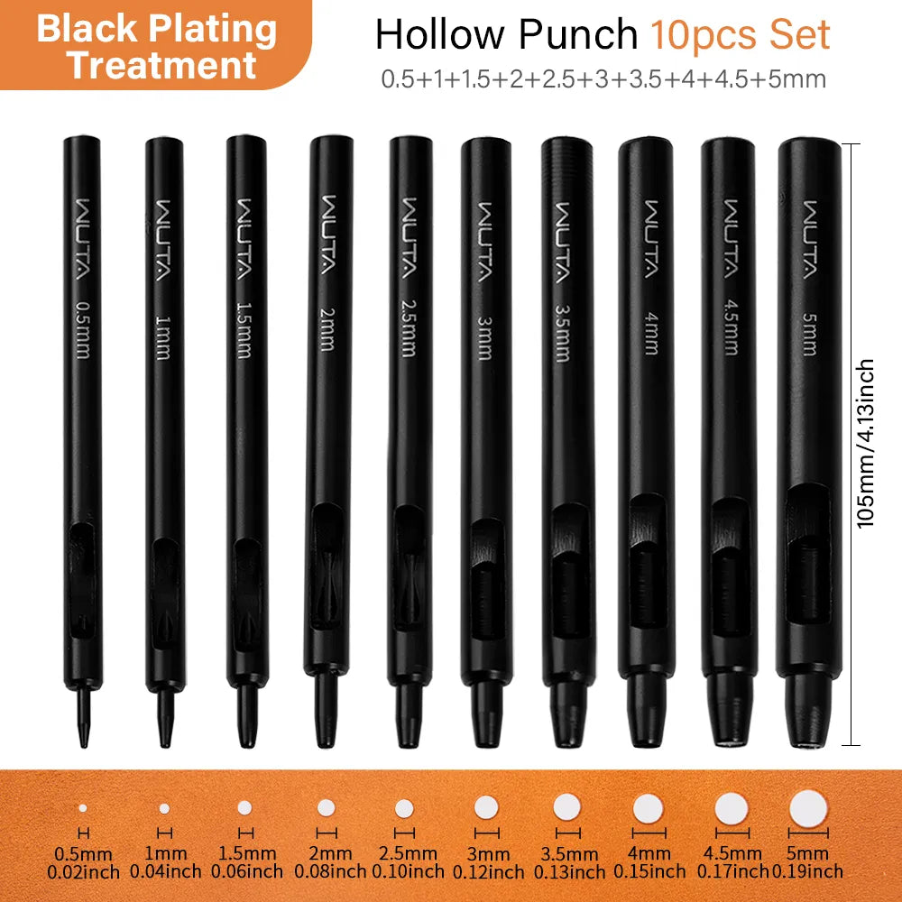 WUTA Electrophoretic Coating Round Hole Punch Leather Hollow Punch