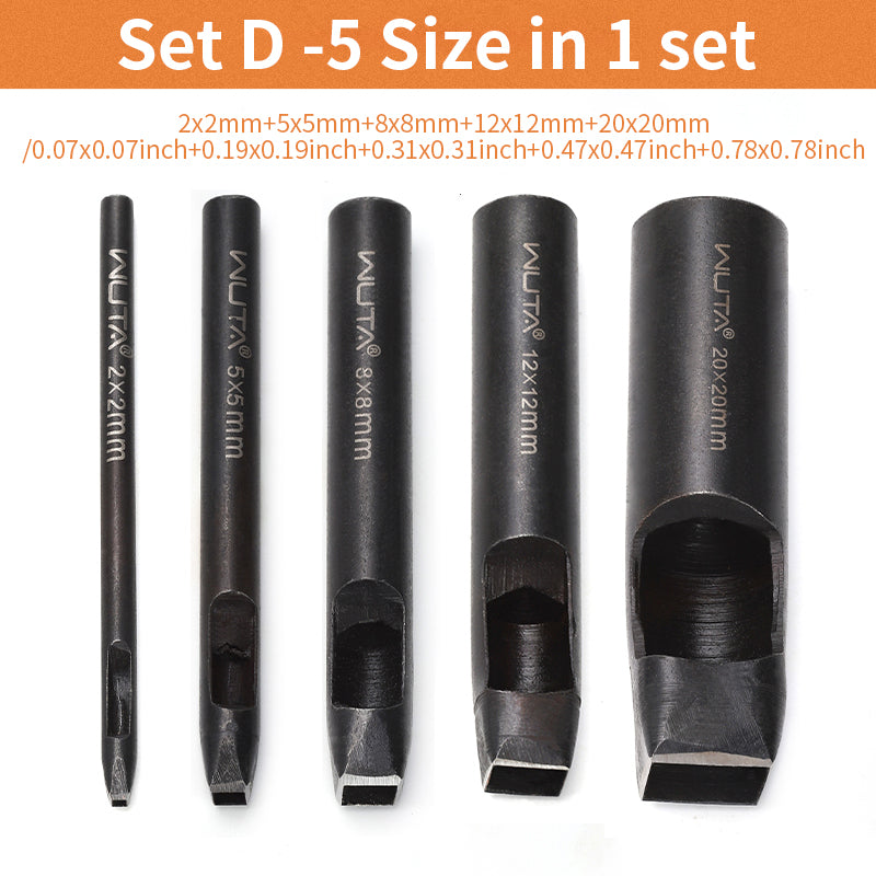 Square Leather Hole Punch Set Oblong Punching Tool | WUTA