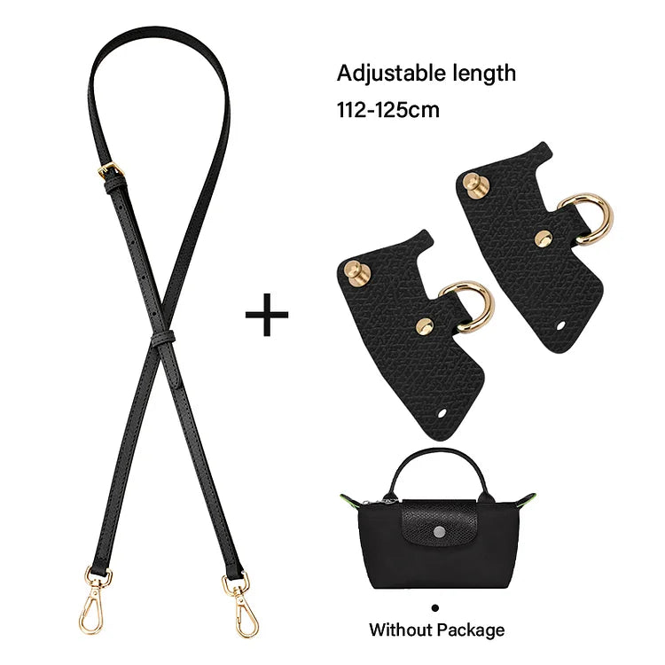 Bag Transformation Accessories for Longchamp mini Bag Straps Punch-free  Genuine Leather Shoulder Strap Crossbody Conversion