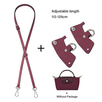 WUTA Bag Transformation for Longchamp mini Straps Punch-free Long Real Leather Shoulder Strap Crossbody Strap