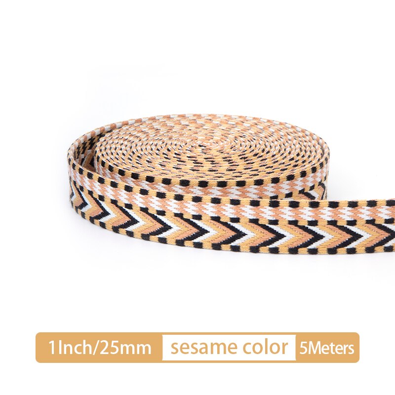 Light Brown/Natural Jute 25mm Cotton Webbing Tape Strapping 1 Inch Belt  Strap