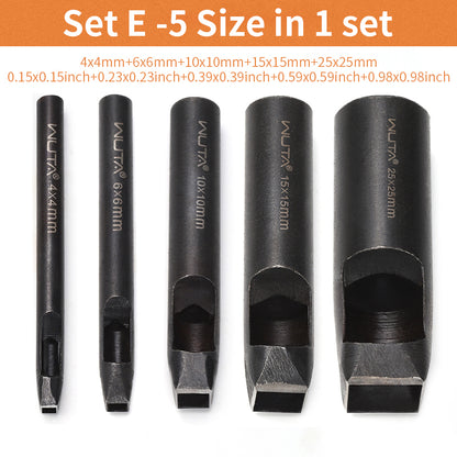 Square Leather Hole Punch Set Oblong Punching Tool | WUTA