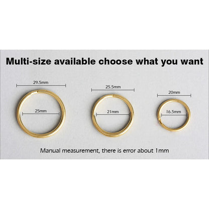 WUTA 10/20PCS Solid Brass Split Key Rings-Round Key Ring for Keychains