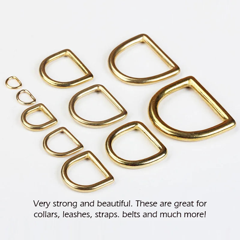 Saddle Rigging D Rings 2-10 PCS Solid Brass Cast Rigging D-Ring Harness Hardware Leather Acce ...