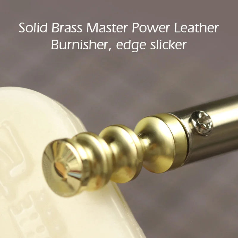 Solid Brass Soldering Iron Marking Creaser Tips Power Edge Slicker Leather Burnisher Tool Round/Sharp | WUTA