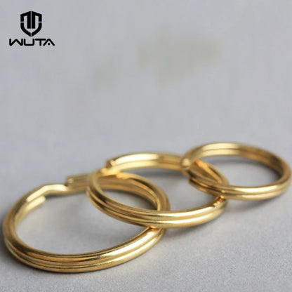 WUTA 10/20PCS Solid Brass Split Key Rings-Round Key Ring for Keychains