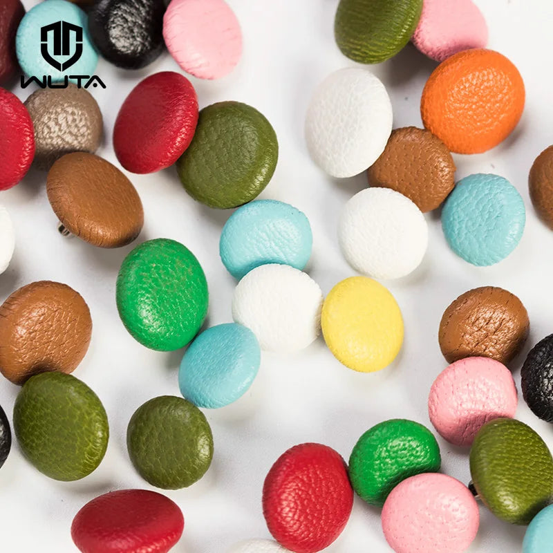 WUTA 4 Set Goat Skin Bag Button Snap Fastener Brass Metal Press Studs