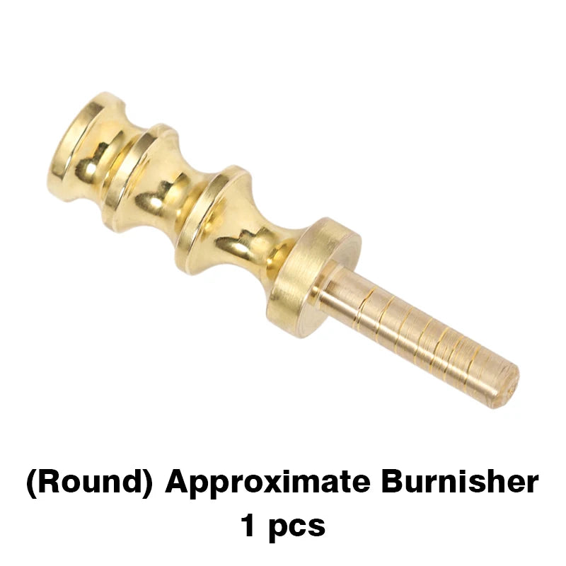 Solid Brass Soldering Iron Marking Creaser Tips Power Edge Slicker Leather Burnisher Tool Round/Sharp | WUTA