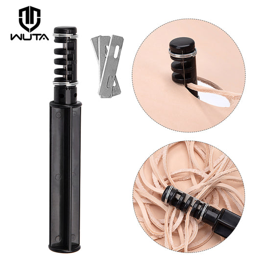 Leather Strap Cutter Cord Knife Lace Maker Tool Strip Rope Hand Cutting Wire with 3 Blades | WUTA