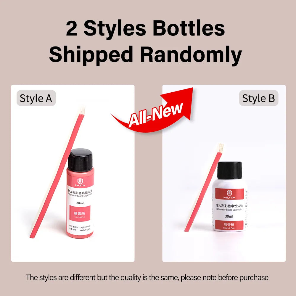 WUTA 30ml Professional Leather Edge Paint Oil Dye Edge Dressing Color Coats Leather Finish Supplies DIY Craft Leather Shoe Edges