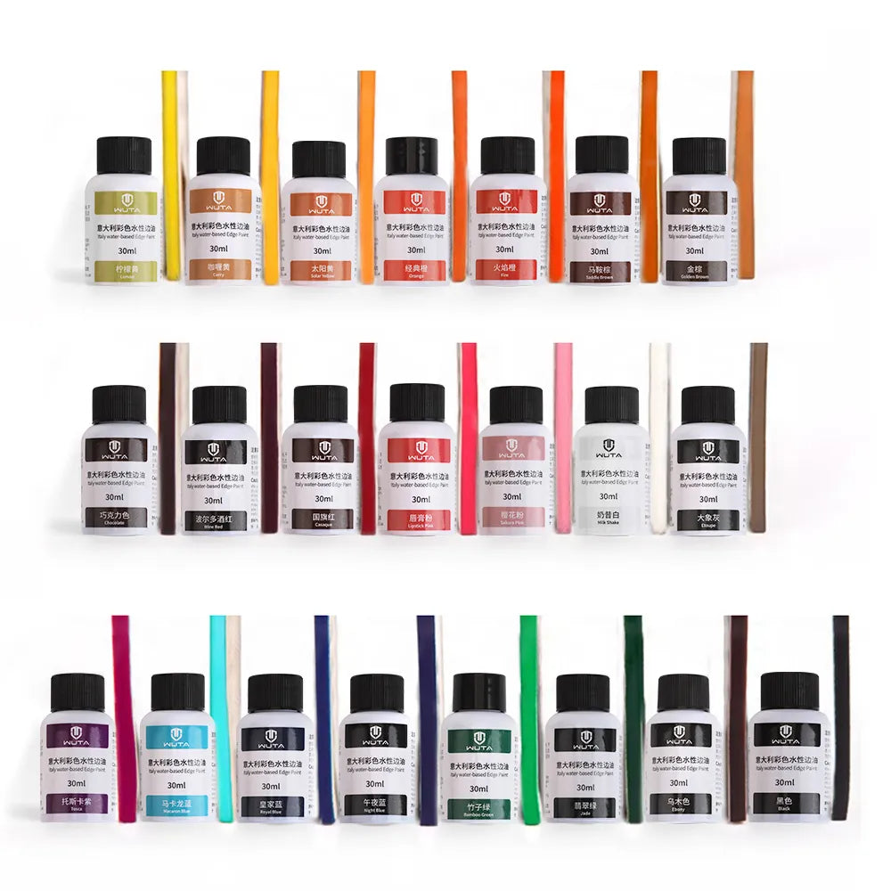 WUTA 30ml Professional Leather Edge Paint Oil Dye Edge Dressing Color Coats Leather Finish Supplies DIY Craft Leather Shoe Edges