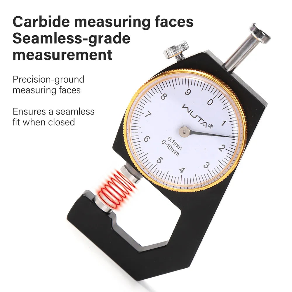 WUTA Leather Thickness Gauge Measuring Tools 0-10mm/0.1mm