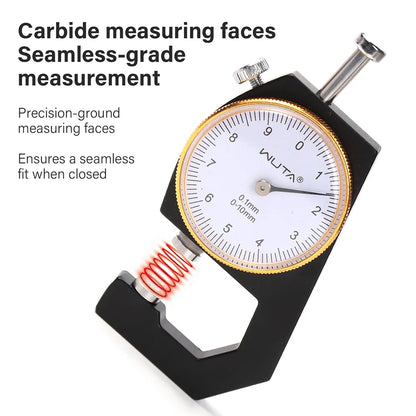 WUTA Leather Thickness Gauge Measuring Tools 0-10mm/0.1mm