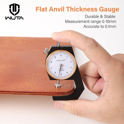WUTA Leather Thickness Gauge Measuring Tools 0-10mm/0.1mm