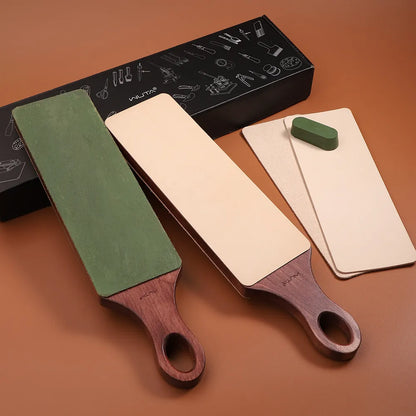 WUTA Double-Sided Leather Strop Paddle for Knife Sharpening & Polishing