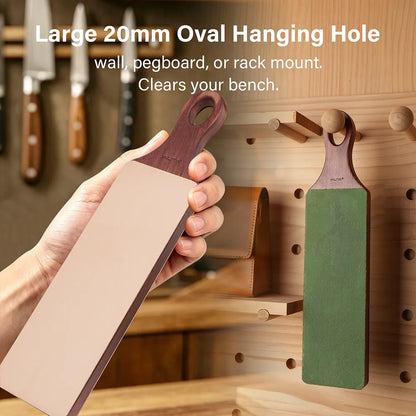 WUTA Double-Sided Leather Strop Paddle for Knife Sharpening & Polishing