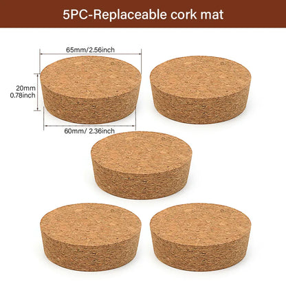 Round Wood Cork Pin Cushion Octagon Rosewood Base Insertion Storage Tools| WUTA